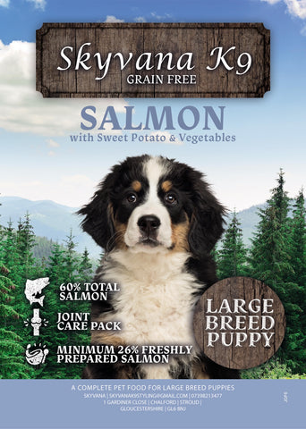 Grain Free Large Breed Puppy/Junior Salmon with Sweet Potato & Vegetables - Skyvana Ltd